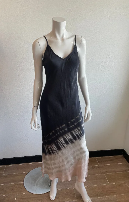 River and Sky- Bias Satin Dress