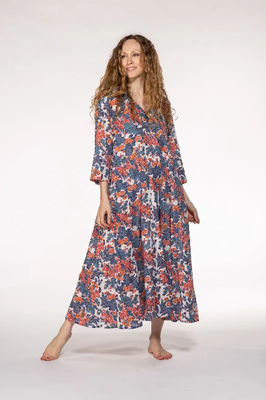 New Rani Panel Dress Hand Block Printed  in Pure Cotton SS24