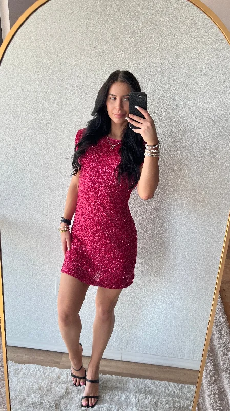 Fuchsia Radiance Sequin Dress