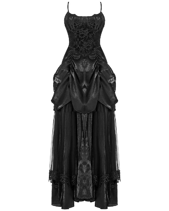 Punk Rave Womens Baroque Gothic Devore Wedding Prom Dress
