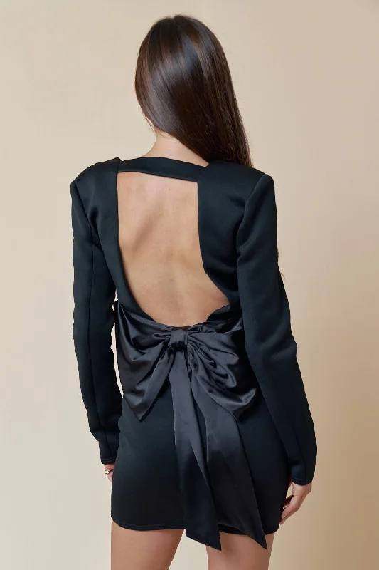 Little Black Bow Back Dress