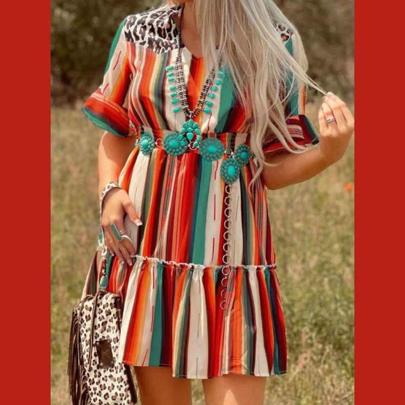 Serape Striped Dress