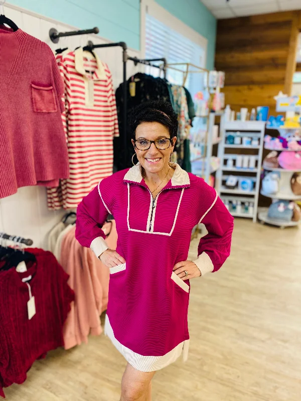 D24208 Magenta Dress