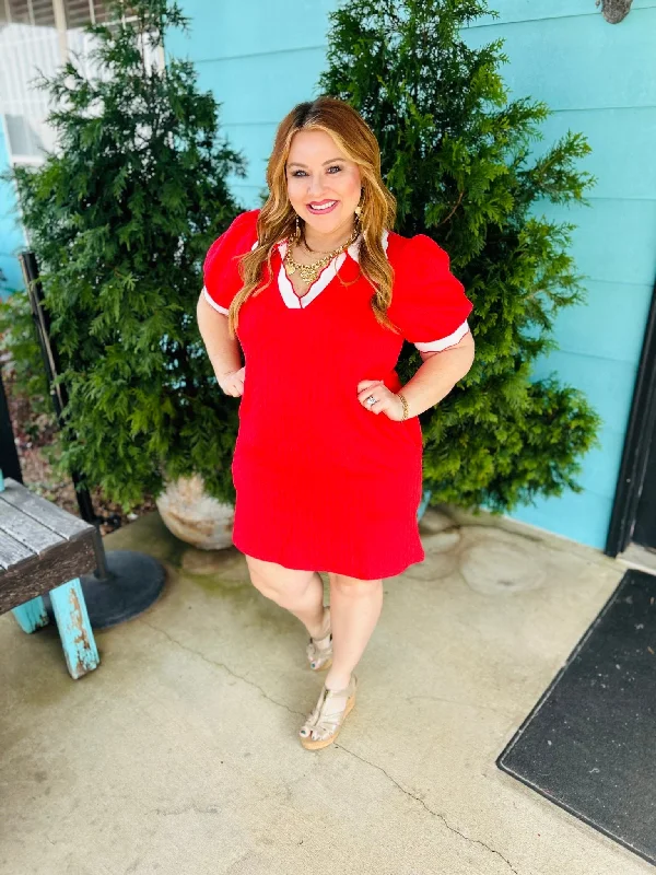 Red Hot Twist Dress