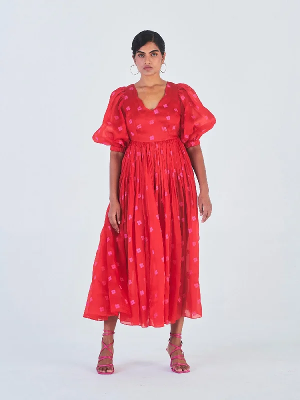 Chui Mui Dress, Red / Hot Pink