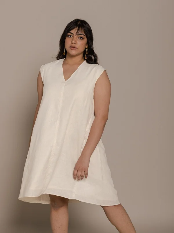 The Musical Dusk Dress, Shell Off White