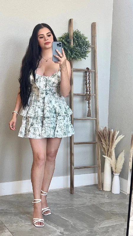 Kaylah Floral Ruffled Tiered Dress