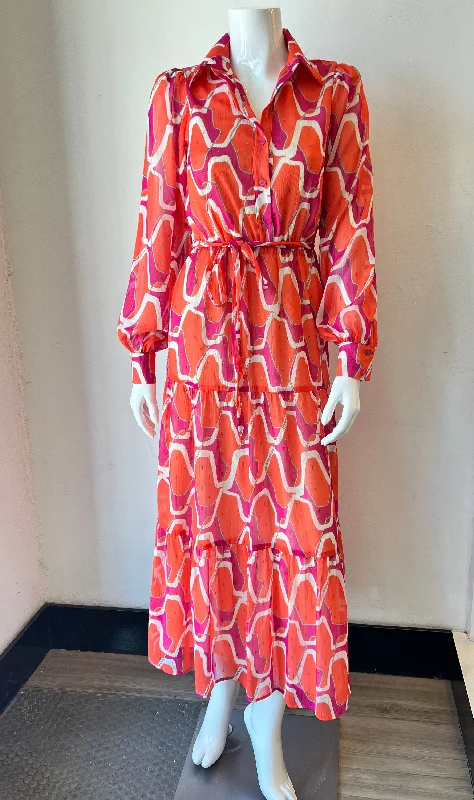 Laveder Brown - Dylan Dress - Pink/Orange
