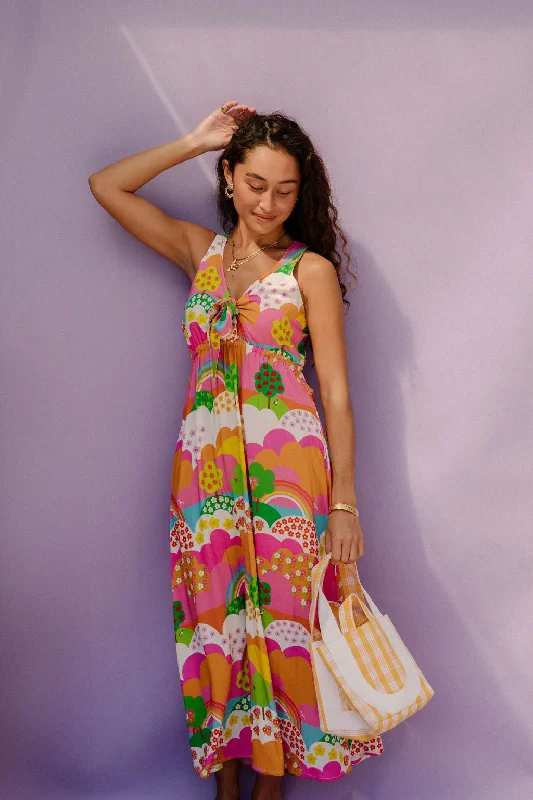 Maxi Dora Dress in Moku Manu