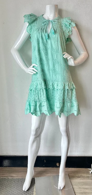 Allison -Lucia Eyelet Dress - Mint