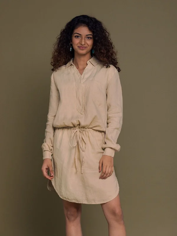 Meet Me by the Cliff Dress, Sand Beige