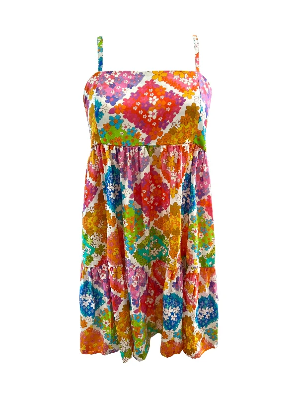 Mini Rell Dress in Rainbow Diamonds