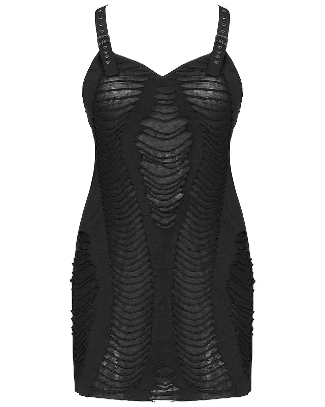 Punk Rave Plus Size Apocalyptic Punk Shredded Dress