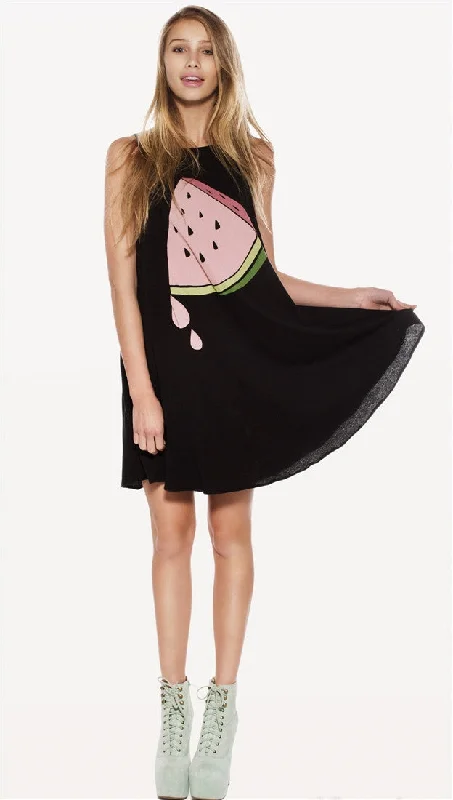 Wildfox Couture Sweet Watermelon Cassidy Dress in Clean Black