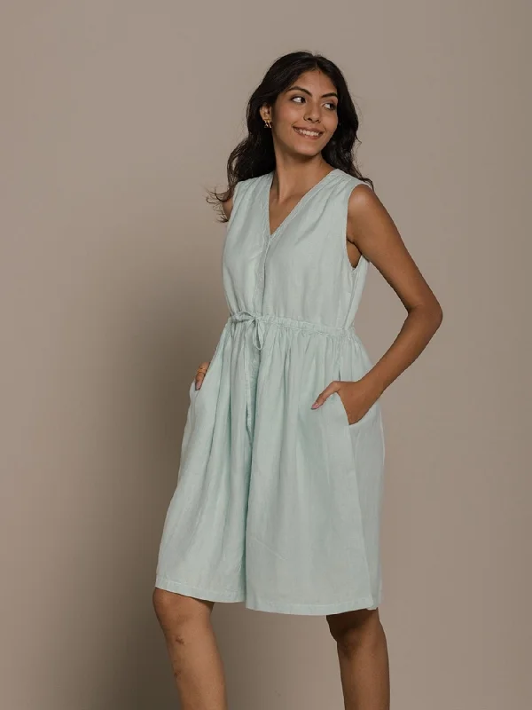 Piña Colada Season Dress, Sage Mint