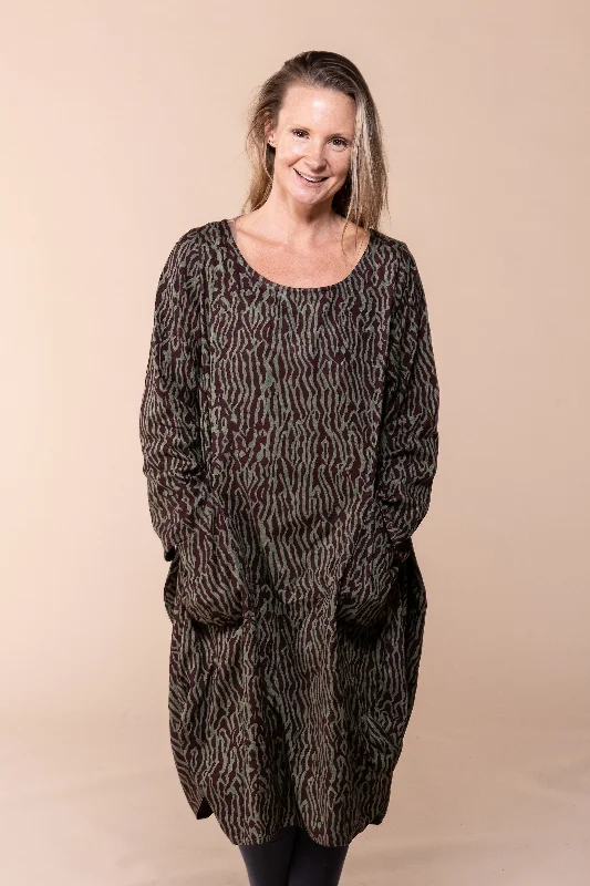 Maroon/Olive Shibori