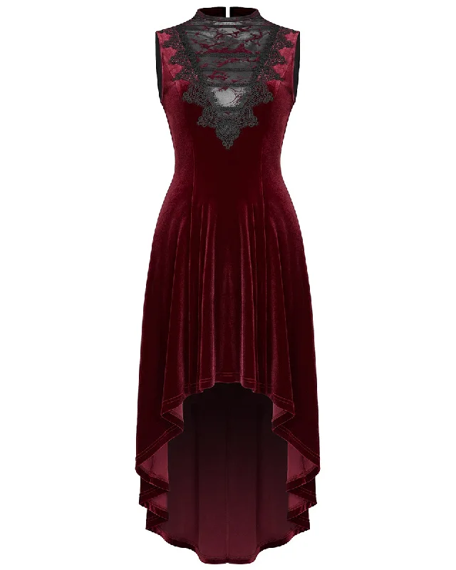 Punk Rave Scarlet Seduction Gothic Evening Dress - Red
