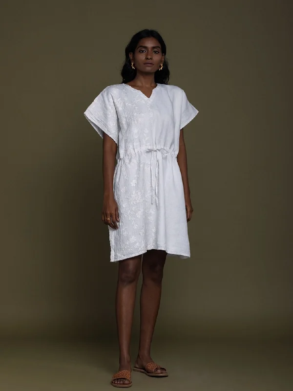 August Breeze Kaftan Dress, Coconut White