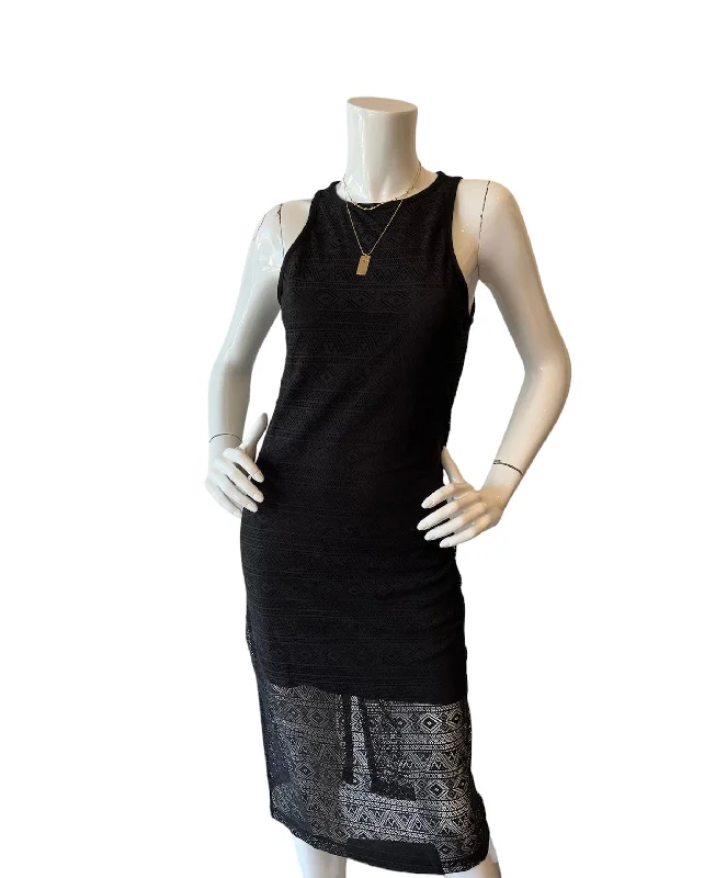 Sanctuary - Halter Crochet Dress - Black
