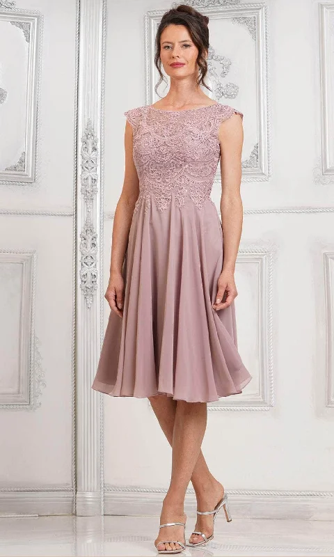 Marsoni by Colors M238S - Embroidered A-Line Cocktail Dress