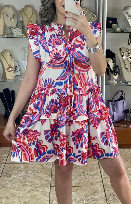 Red Mix Sleeveless Doll Dress