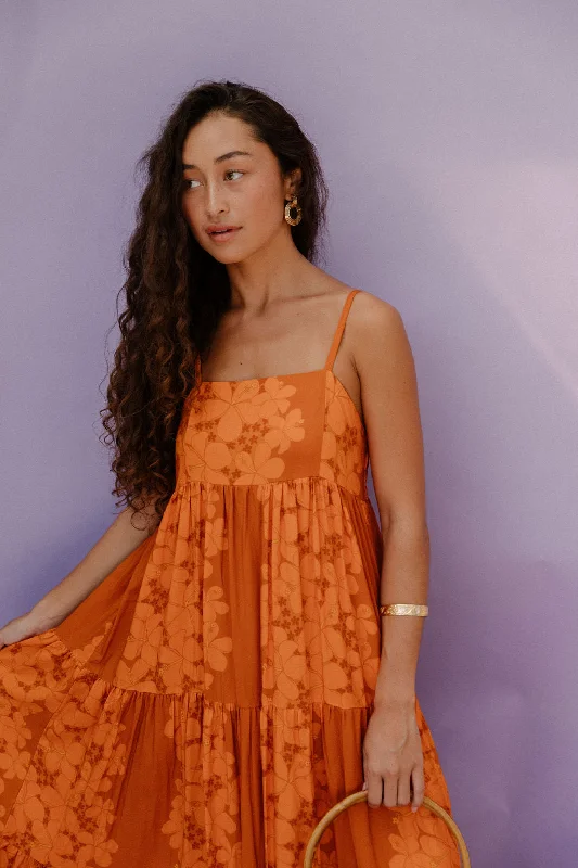 Maxi Rell Dress in Wild Hibiscus