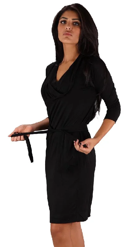 Bread and Butter Cowl Neck Dress w/ Belt