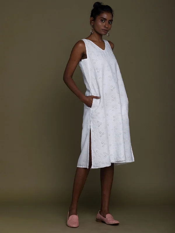 Stolen Sunsets Dress, Coconut White