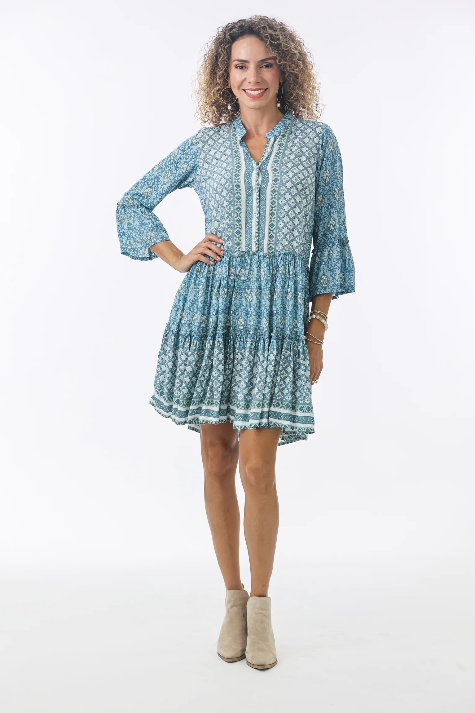 Sea Lustre - Baby Doll Dress - Biscayne