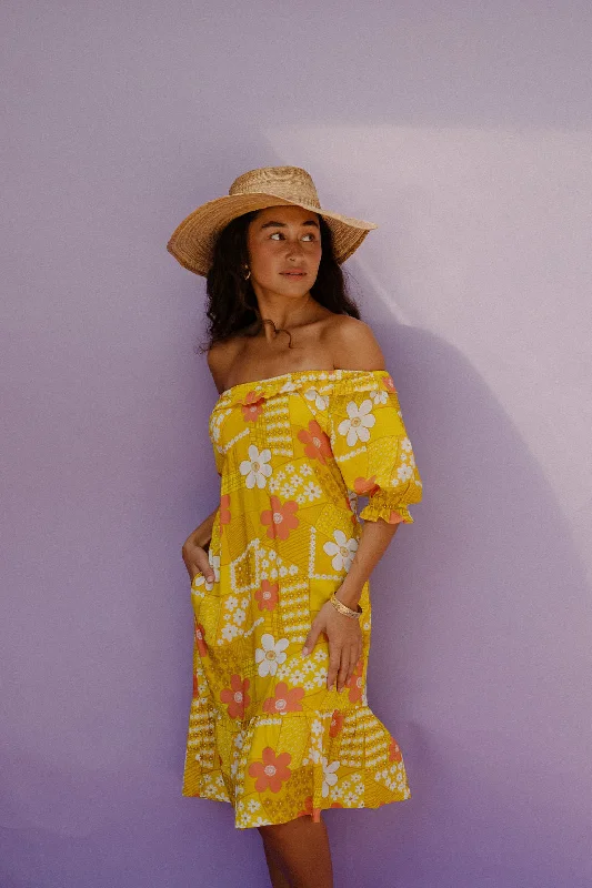 Puanani Dress in Pua Kala Patches