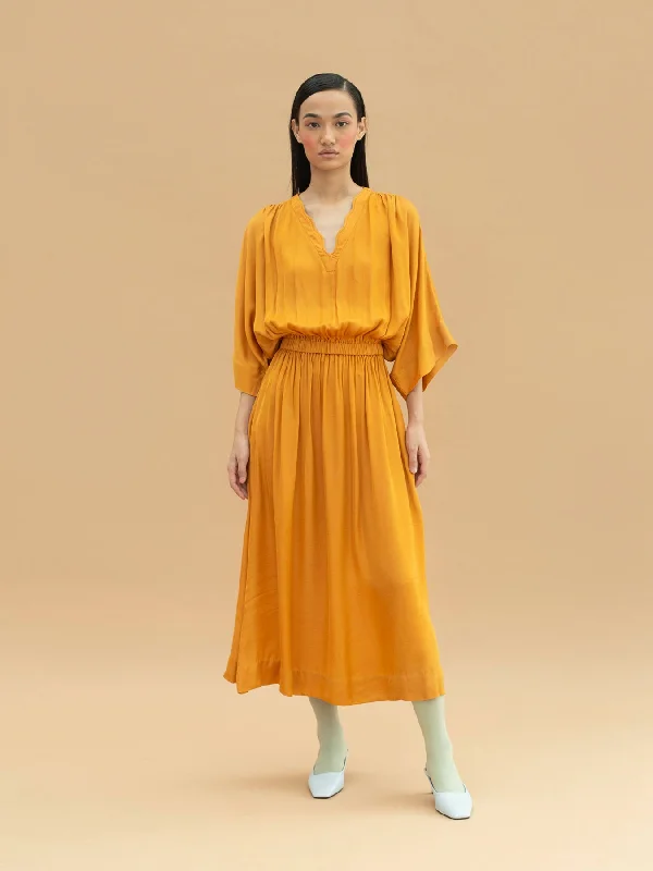 Mullusk Dress, Saffron Yellow