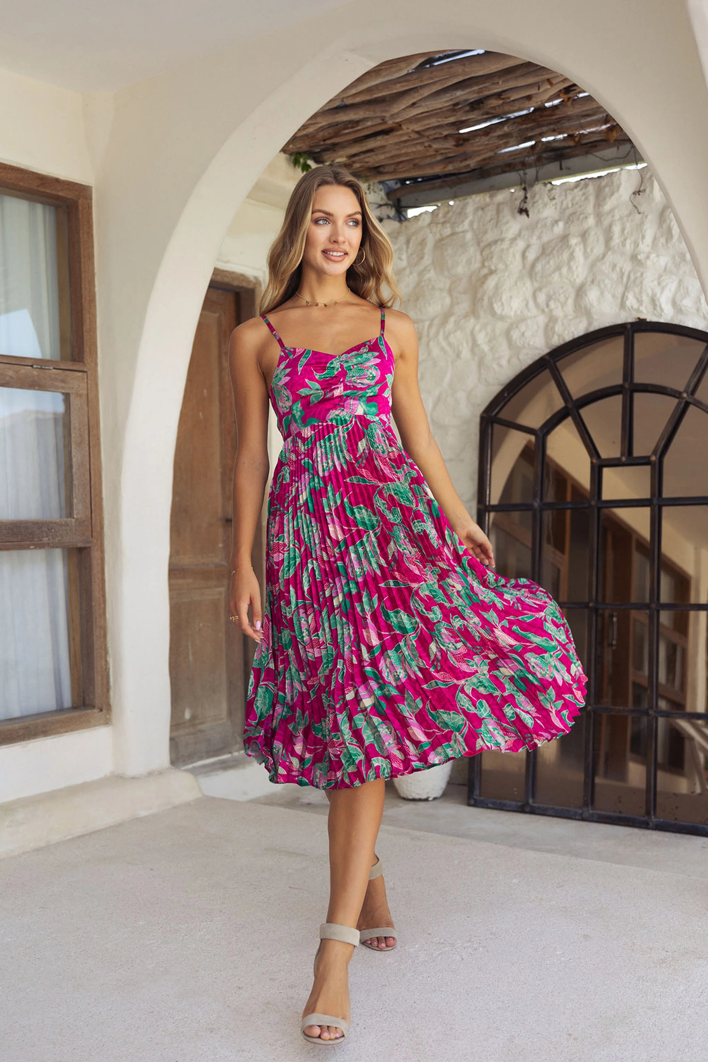 Caballero - Donna Dress - Raspberry Floral