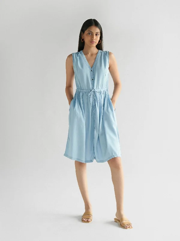 Piña Colada Dress, Ocean Blue