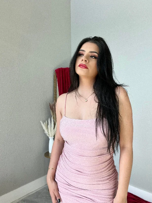 Adore Pink Shimmer Dress