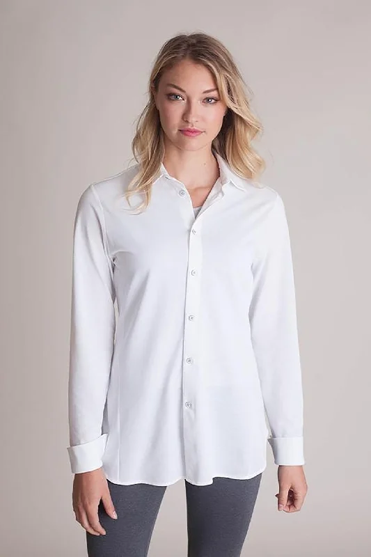 All Day Comfort White Shirt Casual Oversized Short Shirt