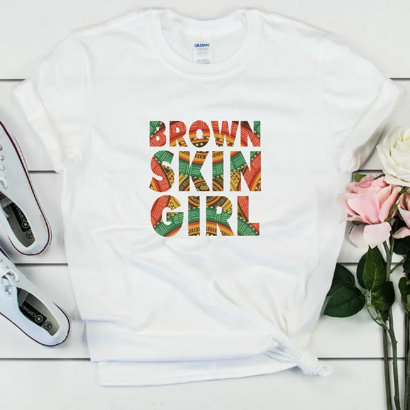 Brown Skin Girl Shirt - Unisex Elegant Silk Short Shirt