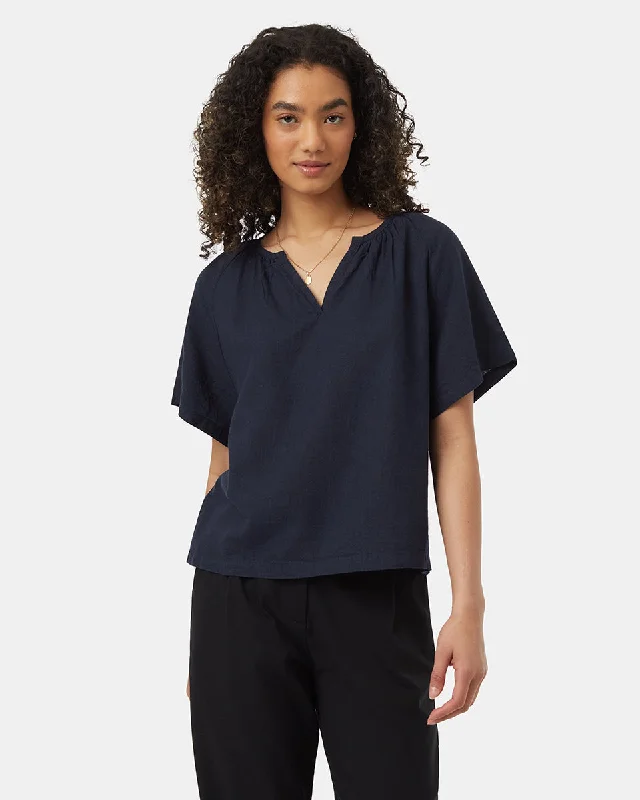 Hemp Popover Shirt Modern Fit Short Sleeve