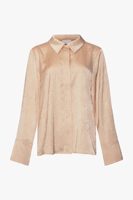 Noella Kayson Shirt Champagne Classic Button-Up Short Tee