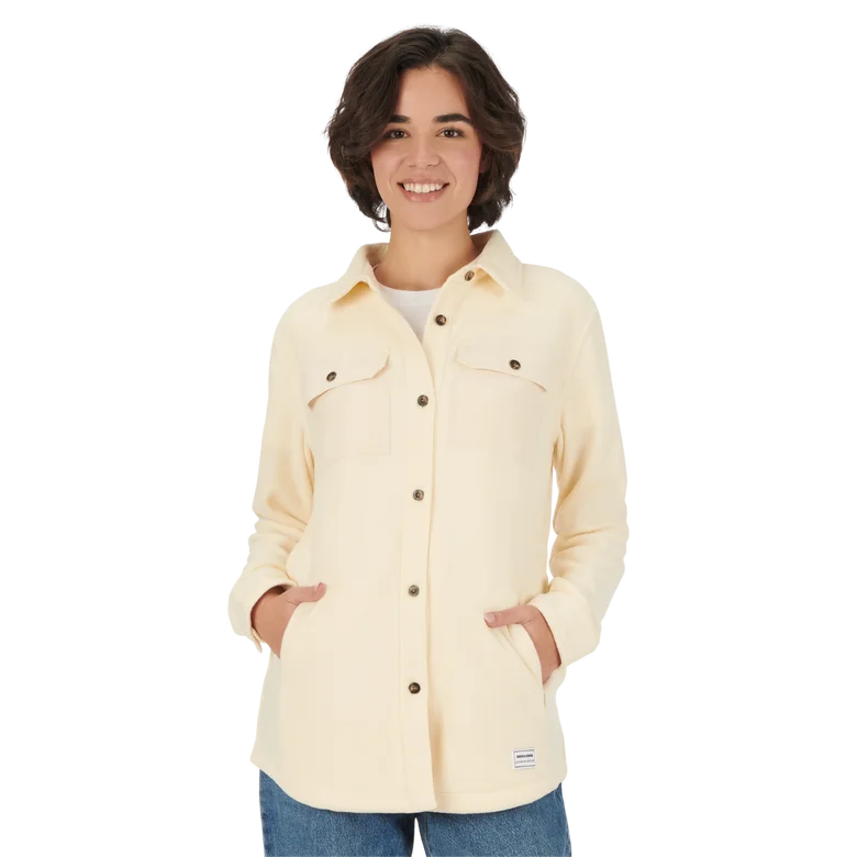 Sea-Doo Women's Fleece Overshirt Trendy Ruffled Short Sleeve