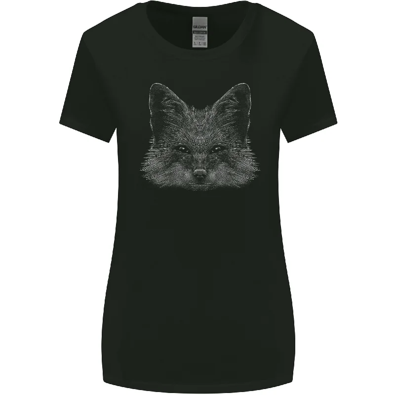 A Fox Head Womens Wider Cut T-Shirt Hooded Caped Shawl Collar