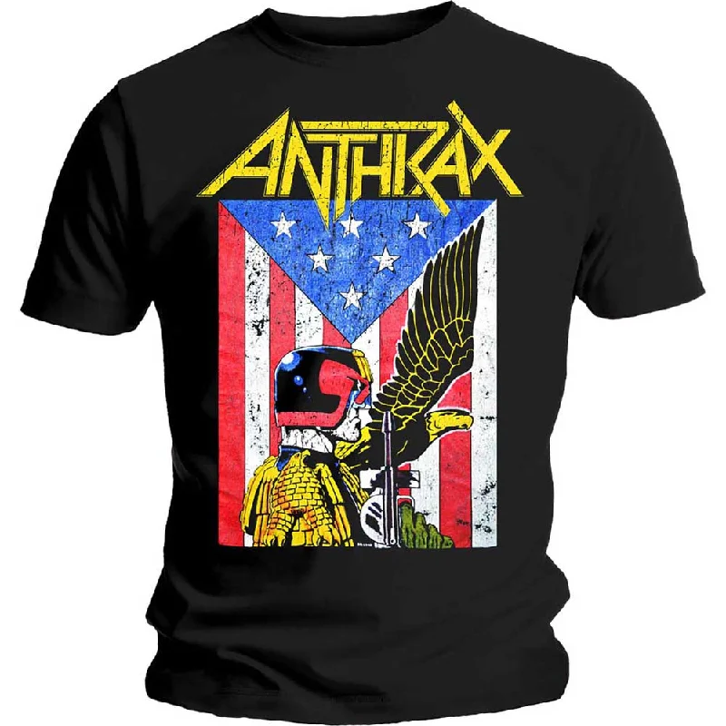 Anthrax | Official Band T-Shirt | Dread Eagle Graphic T-Shirt Round Neck Polyester