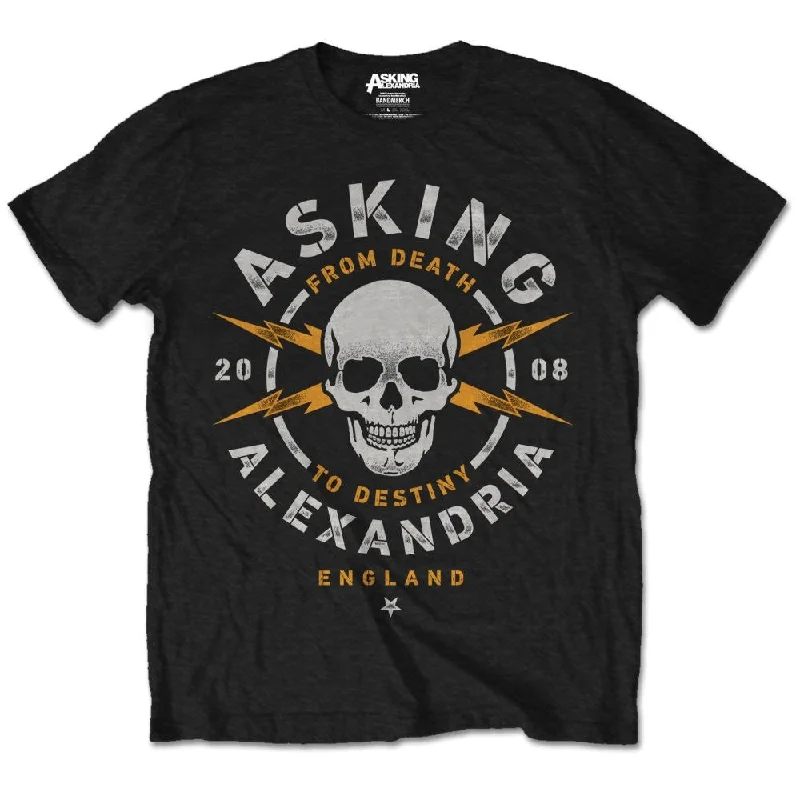 Asking Alexandria | Official Band T-Shirt | Danger Cotton Fabric Linen Fabric Terry Fabric