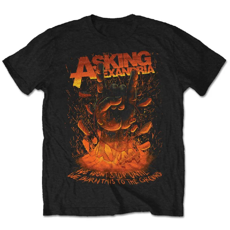 Asking Alexandria | Official Band T-Shirt | Metal Hand Welt Pockets Slit Pockets Flap Pockets