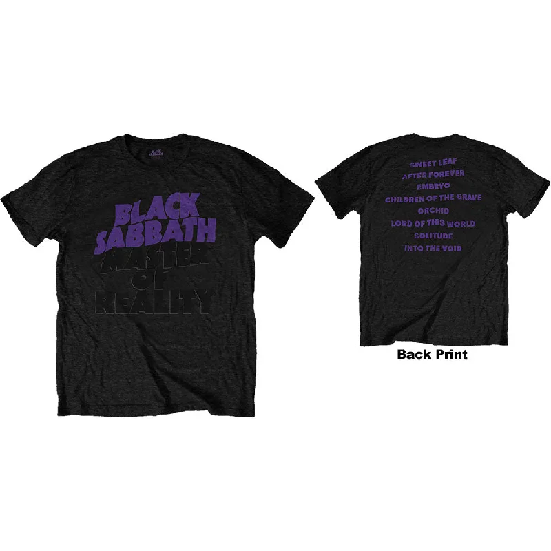 Black Sabbath | Official Band T-Shirt | Masters of Reality Album (Back Print) Fitted T-Shirt Seamless Stretchy