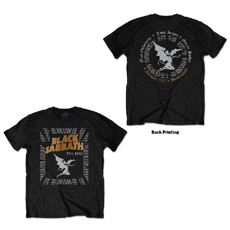 Black Sabbath | Official Band T-Shirt | The End Demon (Back Print) Zippered Front Buttoned Front Snap Front