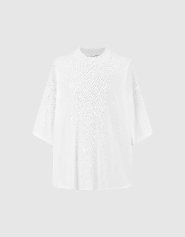 Crew Neck Oversized T-Shirt Machine Wash Dry Clean Hand Wash