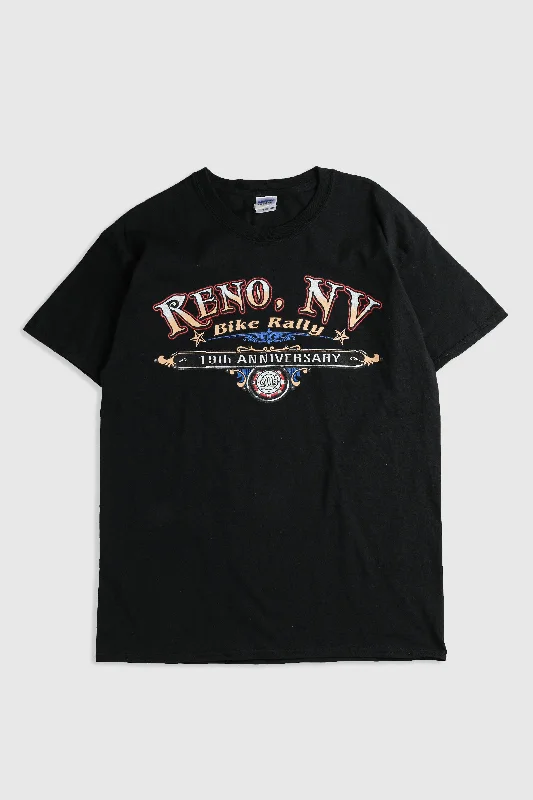 Deadstock Reno Bike Rally Tee - L Front Pockets Side Pockets Patch Pockets