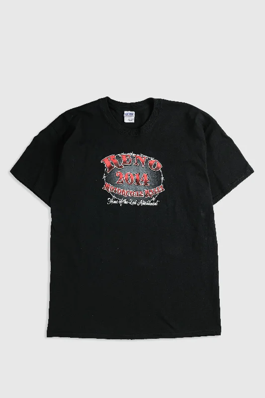 Deadstock Reno Motorcycle Rally Tee - L Spandex Blend Rayon Blend Denim Blend