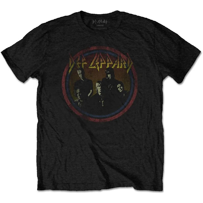 Def Leppard | Official Band T-Shirt | Vintage Circle Elasticated Padded Insulated