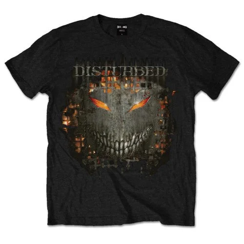 Disturbed | Official Band T-Shirt | Fire Behind Mesh Blend Leather Blend Suede Blend